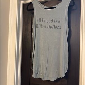 Light Blue Graphic Tank Top. Boutique find